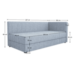 Casa si Gradina - Mobilier - Paturi si accesorii - Paturi - Pat de zi cu spatiu de depozitare, 90x200, albastru deschis, LUIZA - Infinity.ro