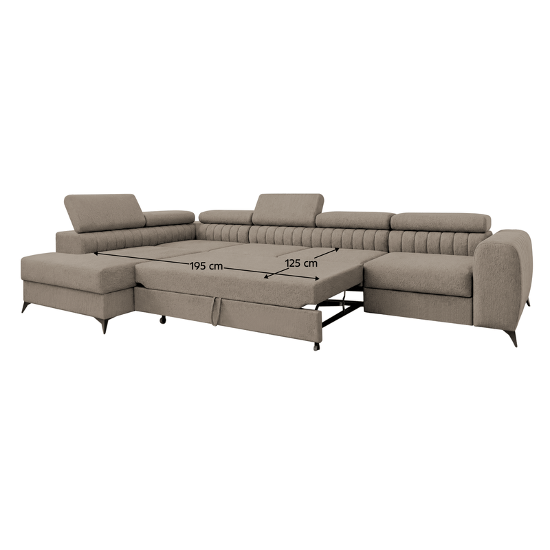 Casa si Gradina - Mobilier - Canapele si coltare - Coltare - Set de canapea de colt, maro, pe stanga, PONTI MAXI ROH - Infinity.ro