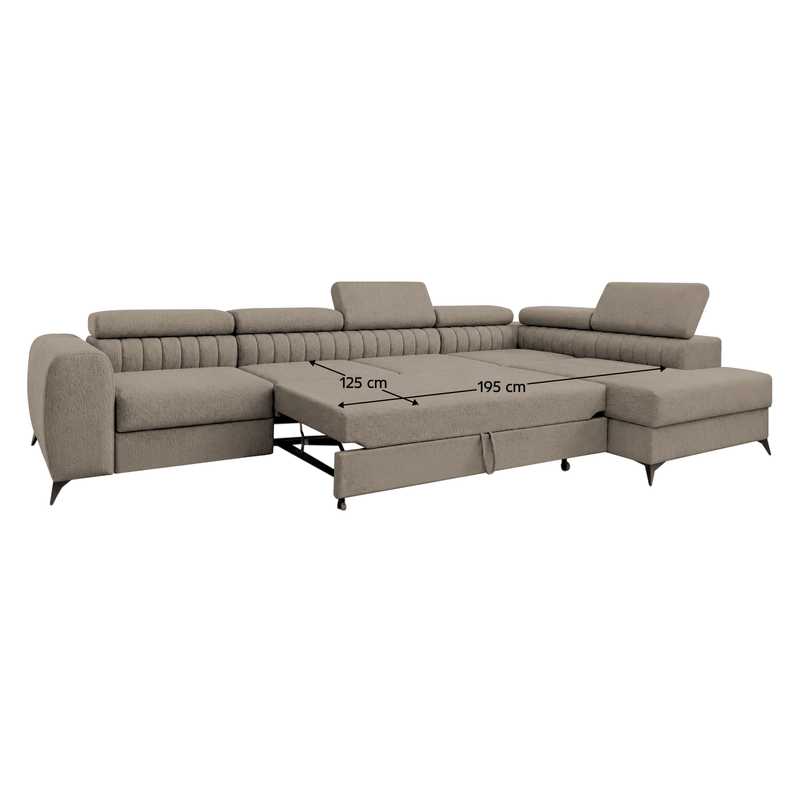 Casa si Gradina - Mobilier - Canapele si coltare - Coltare - Set de canapea de colt, maro, pe dreapta, PONTI MAXI ROH - Infinity.ro