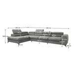 Casa si Gradina - Mobilier - Canapele si coltare - Coltare - Set de canapea de colt, gri, pe stanga, PONTI MAXI ROH - Infinity.ro