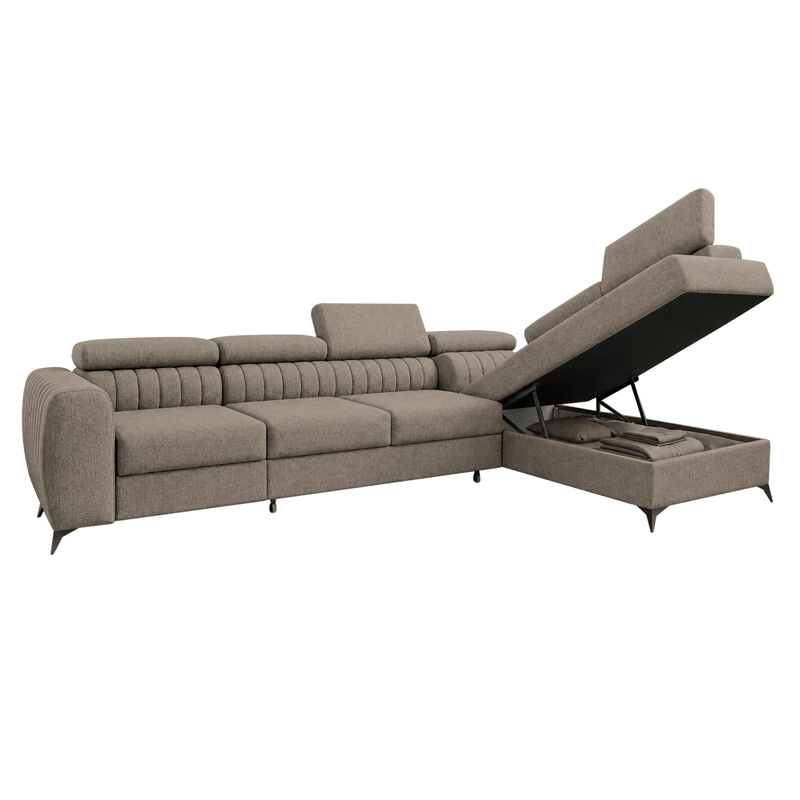 Casa si Gradina - Mobilier - Canapele si coltare - Coltare - Set de canapea de colt, maro, pe dreapta, PONTI MAXI ROH - Infinity.ro