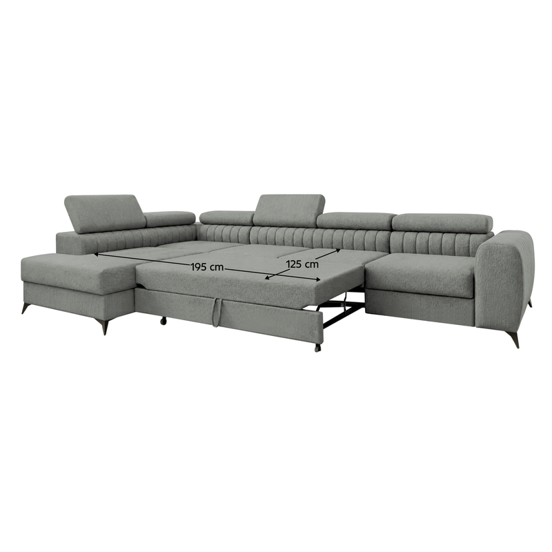 Casa si Gradina - Mobilier - Canapele si coltare - Coltare - Set de canapea de colt, gri, pe stanga, PONTI MAXI ROH - Infinity.ro