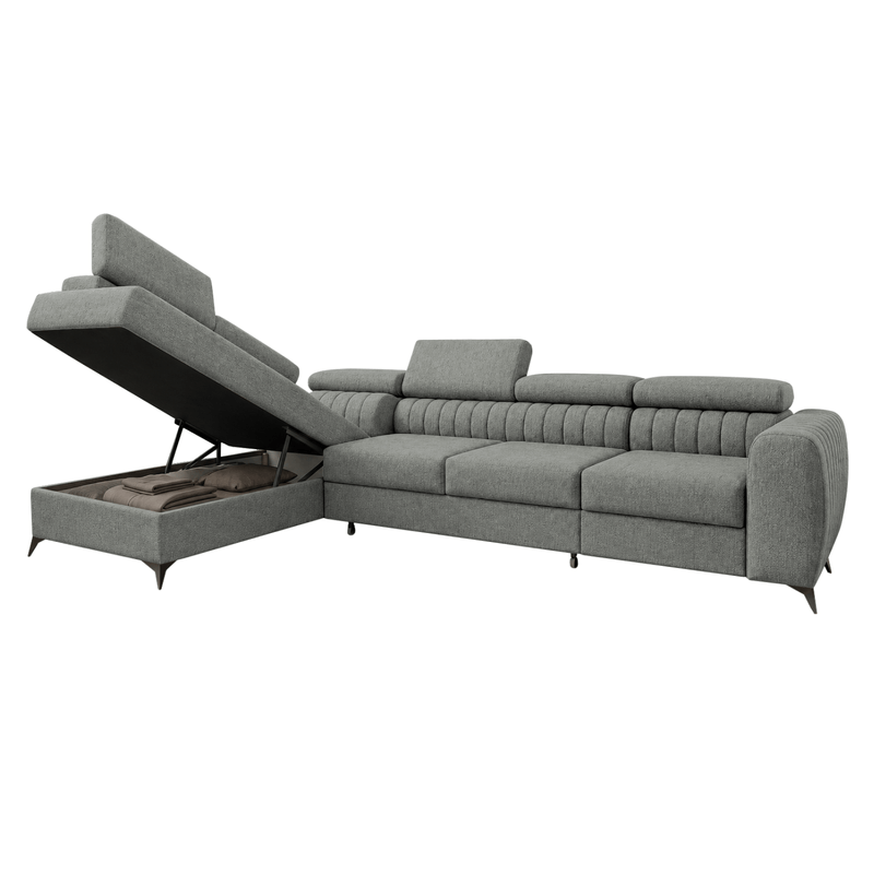 Casa si Gradina - Mobilier - Canapele si coltare - Coltare - Set de canapea de colt, gri, pe stanga, PONTI MAXI ROH - Infinity.ro