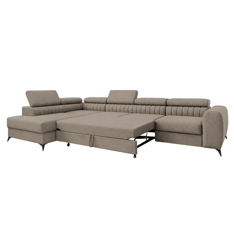 Casa si Gradina - Mobilier - Canapele si coltare - Coltare - Set de canapea de colt, maro, pe stanga, PONTI MAXI ROH - Infinity.ro