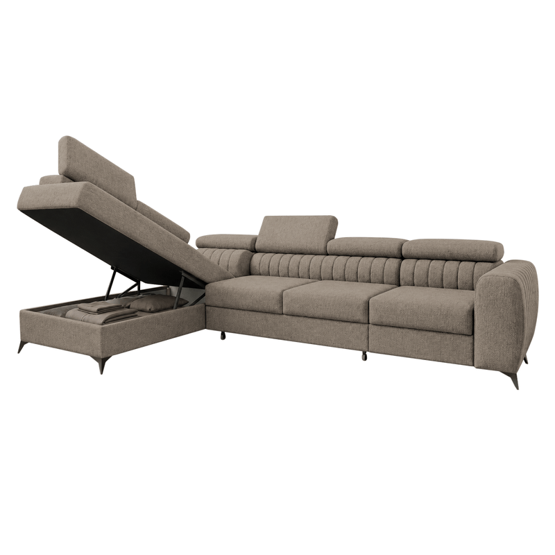 Casa si Gradina - Mobilier - Canapele si coltare - Coltare - Set de canapea de colt, maro, pe stanga, PONTI MAXI ROH - Infinity.ro
