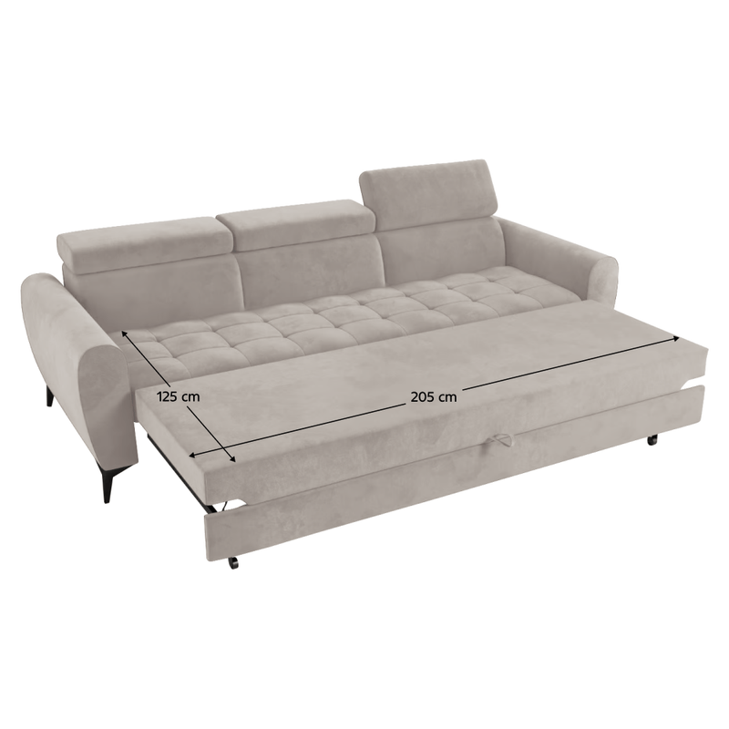 Casa si Gradina - Mobilier - Canapele si coltare - Canapele - Canapea extensibila cu 3 locuri, bej Taupe, BARELO - Infinity.ro