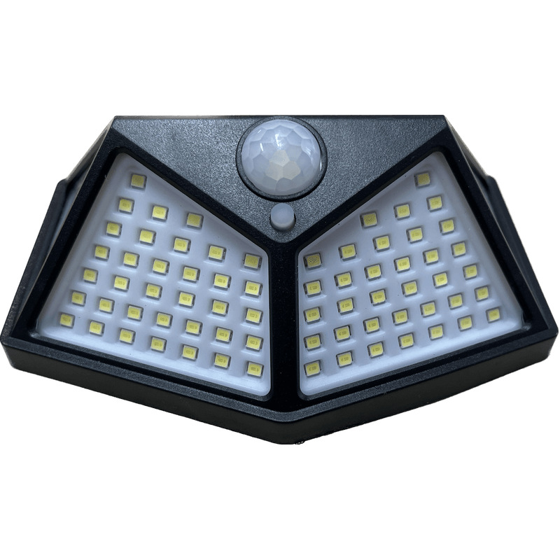Casa si Gradina - Corpuri si surse de iluminat - Iluminat exterior - Lampi solare - Lampa cu incarcare solara, cu senzori de amurg, miscare si lumina, 3 trepte de iluminare, 100 x LED - Infinity.ro