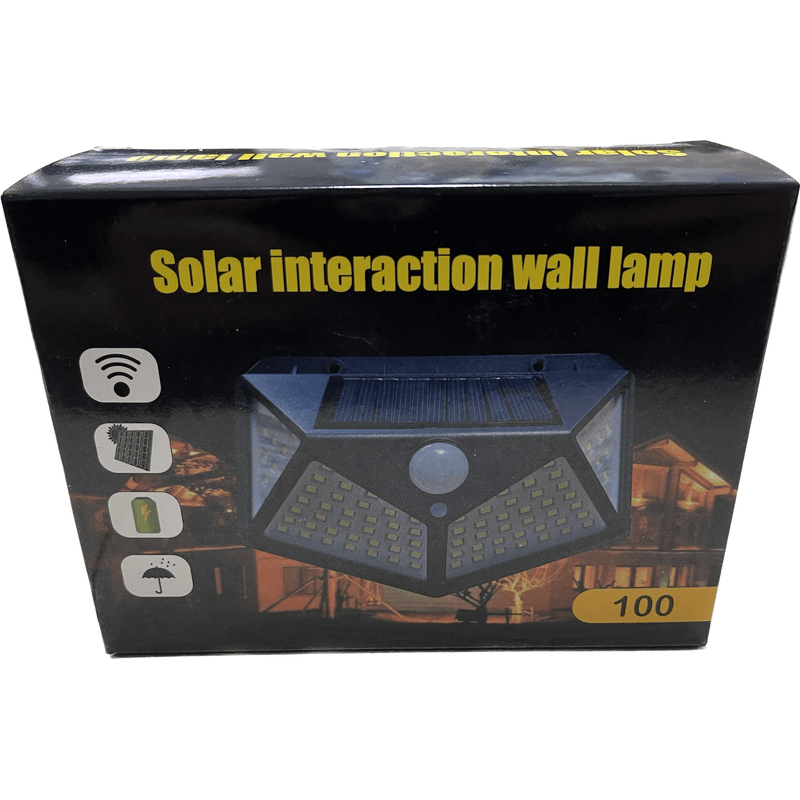 Casa si Gradina - Corpuri si surse de iluminat - Iluminat exterior - Lampi solare - Lampa cu incarcare solara, cu senzori de amurg, miscare si lumina, 3 trepte de iluminare, 100 x LED - Infinity.ro
