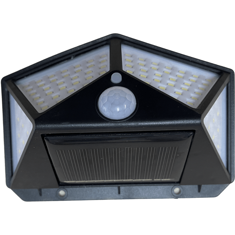 Casa si Gradina - Corpuri si surse de iluminat - Iluminat exterior - Lampi solare - Lampa cu incarcare solara, cu senzori de amurg, miscare si lumina, 3 trepte de iluminare, 100 x LED - Infinity.ro
