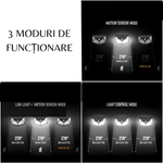 Casa si Gradina - Corpuri si surse de iluminat - Iluminat exterior - Lampi solare - Set 2 Lampi Solare cu Panou si Acumulator Calitate cu 100 Led / Lumina Alba si 270 Grade Raza Senzor de Miscare - Infinity.ro