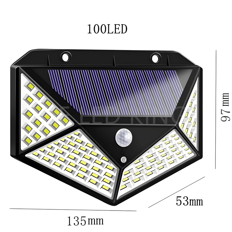 Casa si Gradina - Corpuri si surse de iluminat - Iluminat exterior - Lampi solare - Set 2 Lampi Solare cu Panou si Acumulator Calitate cu 100 Led / Lumina Alba si 270 Grade Raza Senzor de Miscare - Infinity.ro