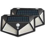 Casa si Gradina - Corpuri si surse de iluminat - Iluminat exterior - Lampi solare - Set 2 lampi lumina solara de gradina cu 100 led rezistente la intemperii - Infinity.ro