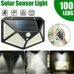 Casa si Gradina - Corpuri si surse de iluminat - Iluminat exterior - Lampi solare - Set 4 lampi cu incarcare solara, cu senzori de miscare si lumina, 3 trepte de iluminare, 100 x LED, IP65, APF, Negru - Infinity.ro