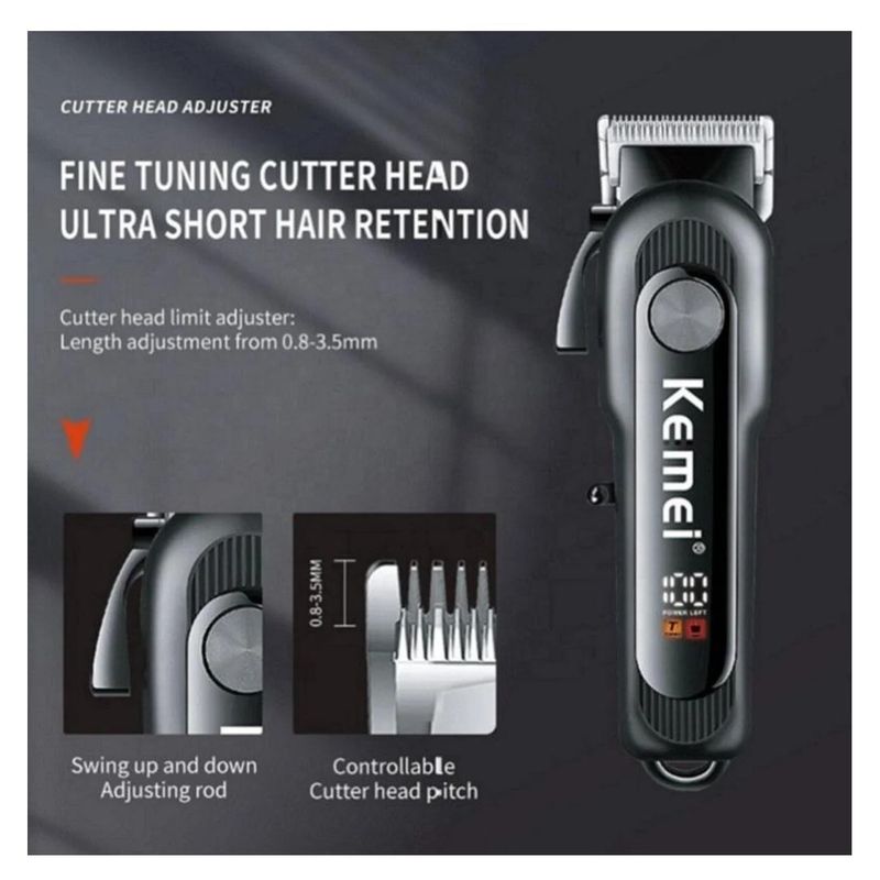 Ingrijire personala si Cosmetice - Aparate & accesorii ingrijire personala - Aparate de ras si tuns - Aparate de tuns - Masina de Tuns Profesionala, Motor Silentios si Puternic, Lame Ajustabile 0.3-3.5mm, Display - Infinity.ro