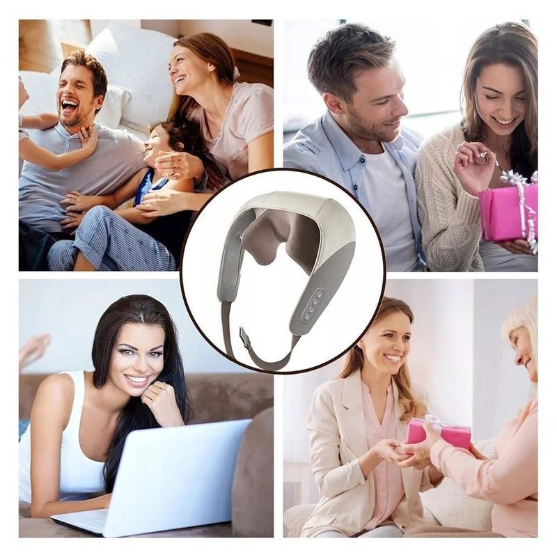 Ingrijire personala si Cosmetice - Sanatate si wellness - Articole wellness - Aparate si dispozitive de masaj - Aparat de Masaj pentru Gat si Umeri, 6 Capete, cu Caldura, Fara Fir, 2 Niveluri de Intensitate - Infinity.ro