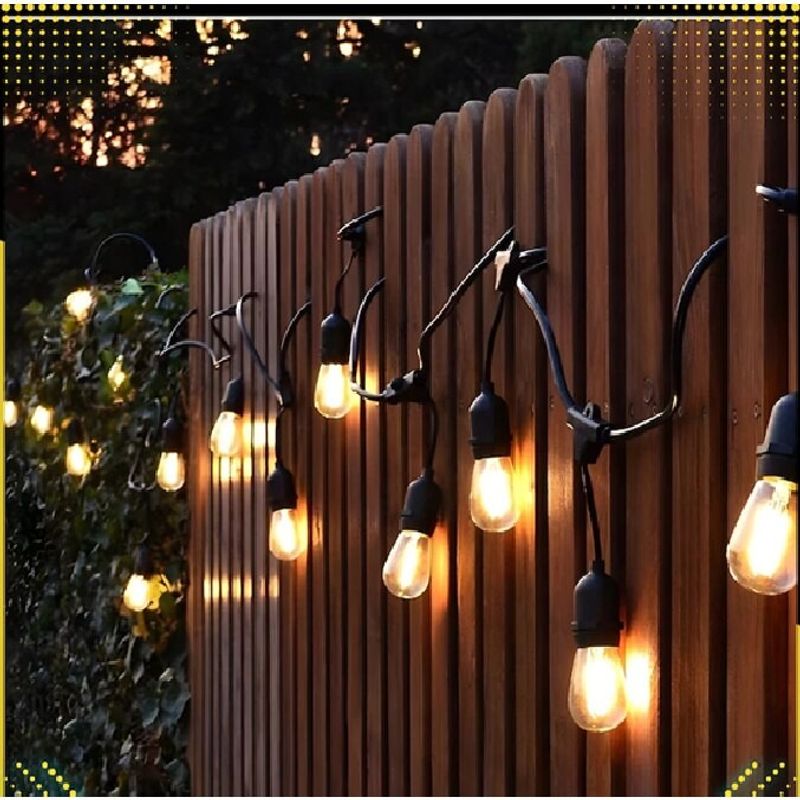 Casa si Gradina - Decoratiuni - Decoratiuni petrecere - Bannere si ghirlande decorative - Ghirlanda Luminoasa Decorativa Exterior, Interconectabila, 20 m cu 40 becuri LED - Infinity.ro