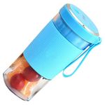 Electronice si Electrocasnice - Electrocasnice bucatarie - Mixere, tocatoare & roboti de bucatarie - Blendere si mini tocatoare - Mini Blender Portabil, pentru Fructe si Legume, Electric, Capacitate 450ml, cu 2 Lame, Alimentare USB, Albastru Deschis - Infinity.ro