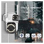 Casa si Gradina - Electrice - Smart Home - Camere de supraveghere - Camera Supraveghere Dubla cu WiFi, Rezolutie 3MP, Rezistenta la Apa, Interior si Exterior - Infinity.ro