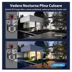 Casa si Gradina - Electrice - Smart Home - Camere de supraveghere - Camera de Supraveghere Tripla 4K Wi-Fi, Zoom 10x, PTZ, Detectare Umana, Auto Tracking, IP66 - Infinity.ro