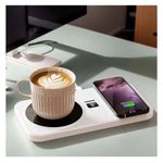 Casa si Gradina - Bucatarie si vesela - Accesorii bar - Suporturi bauturi - Suport de Cana cu Incalzire Electrica si Incarcare Wireless, Control de Temperatura, Smart - Infinity.ro