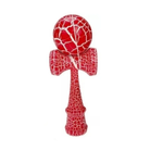 Jucarii, Copii si Bebe - Jucarii si jocuri - Jucarii & jocuri educative - Jucarii interactive - Kendama profesională din lemn, 18 cm - design clasic crăpat, Roșu/Alb - Infinity.ro