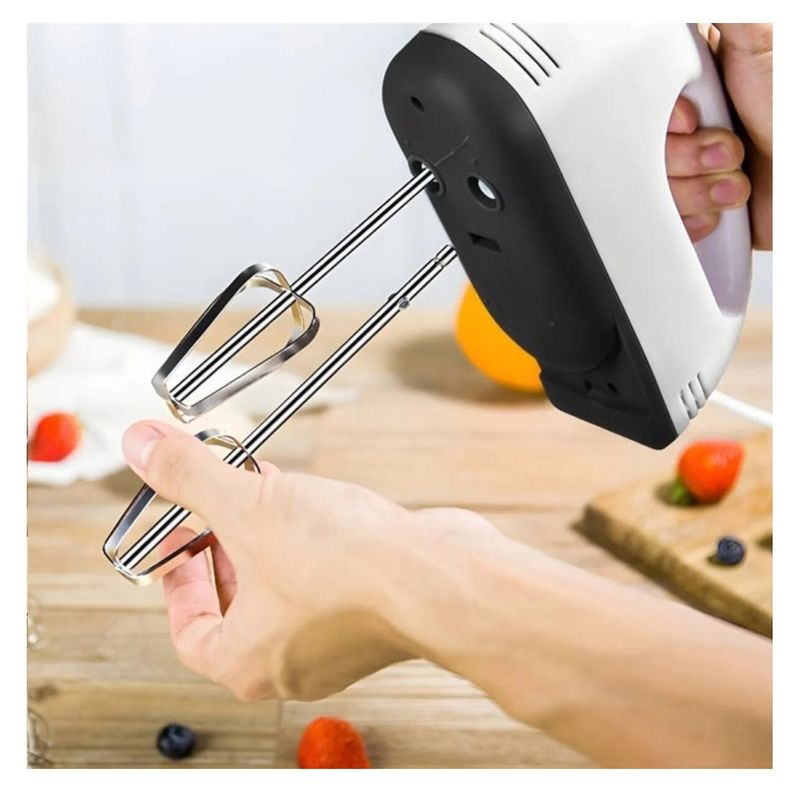 Electronice si Electrocasnice - Electrocasnice bucatarie - Mixere, tocatoare & roboti de bucatarie - Mixere - Mixer Mana Electric, 260W, 7 Viteze, Palete Tel, Framantat, 220V, Culoare Alb - Infinity.ro