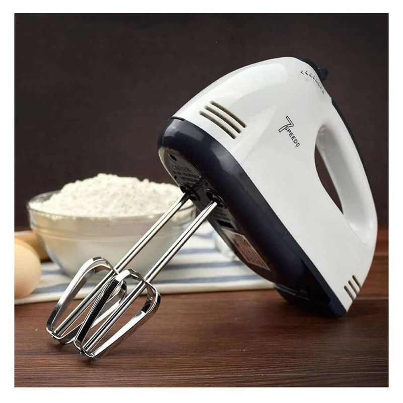 Electronice si Electrocasnice - Electrocasnice bucatarie - Mixere, tocatoare & roboti de bucatarie - Mixere - Mixer Mana Electric, 260W, 7 Viteze, Palete Tel, Framantat, 220V, Culoare Alb - Infinity.ro