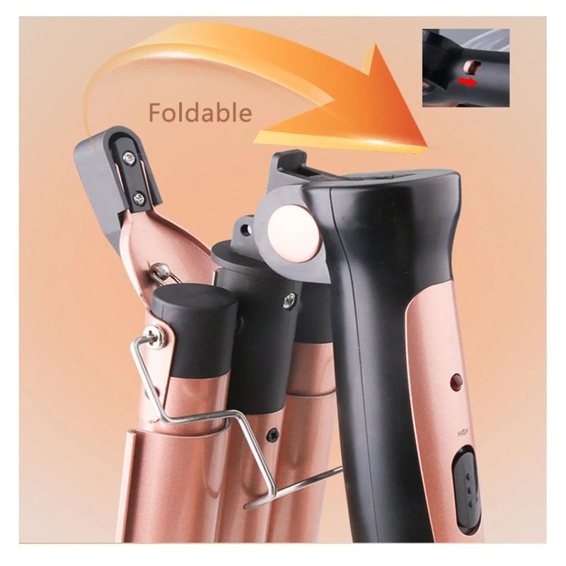 Ingrijire personala si Cosmetice - Aparate & accesorii ingrijire personala - Hair styling - Ondulatoare - Ondulator Triplu de Par cu Invelis Ceramic, Ioni Negativi, Reglaj Automat, Design Modern - Infinity.ro