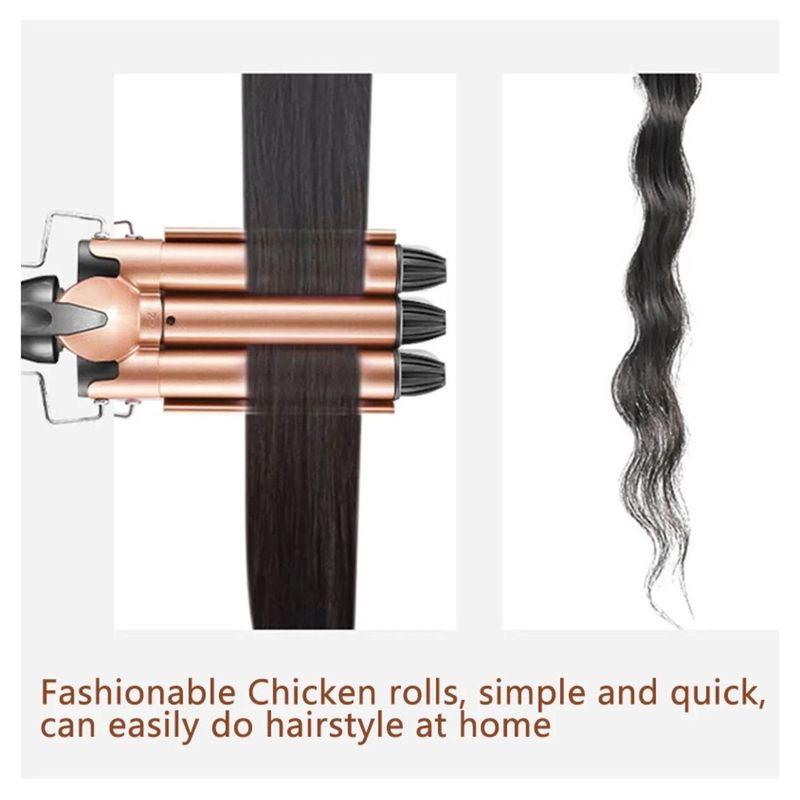 Ingrijire personala si Cosmetice - Aparate & accesorii ingrijire personala - Hair styling - Ondulatoare - Ondulator Triplu de Par cu Invelis Ceramic, Ioni Negativi, Reglaj Automat, Design Modern - Infinity.ro