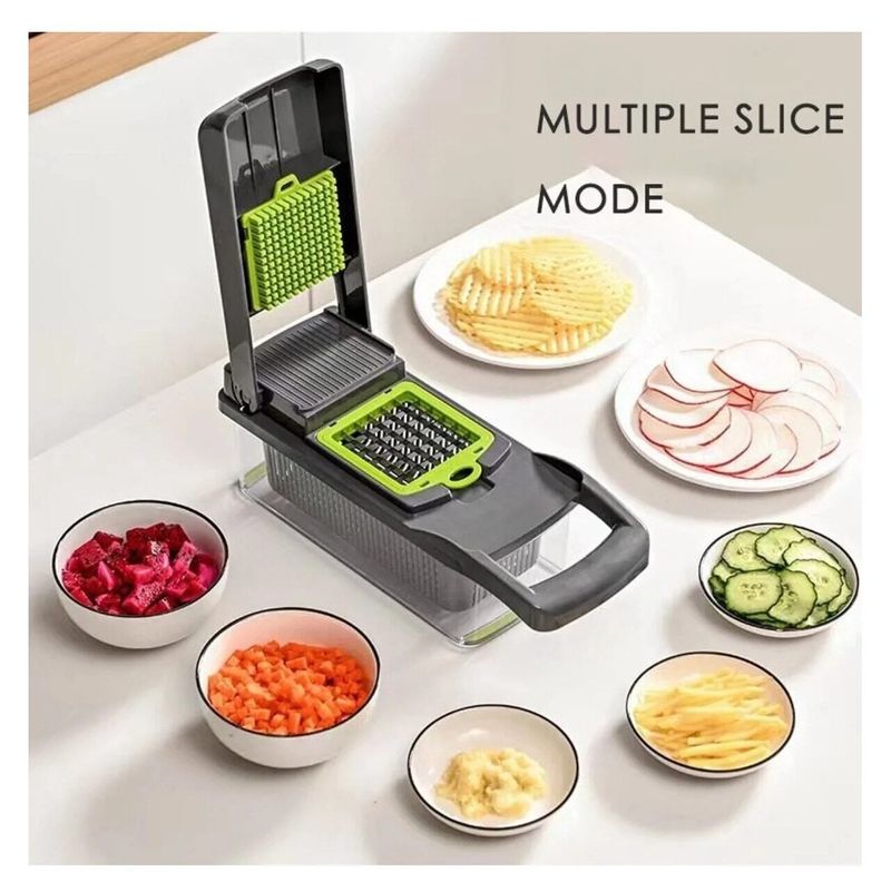 Casa si Gradina - Bucatarie si vesela - Ustensile bucatarie - Razatori si curatatoare - Razatoare Multifunctionala 16-in-1, din Otel Inoxidabil, cu Recipient Fara BPA si Strecuratoare - Infinity.ro
