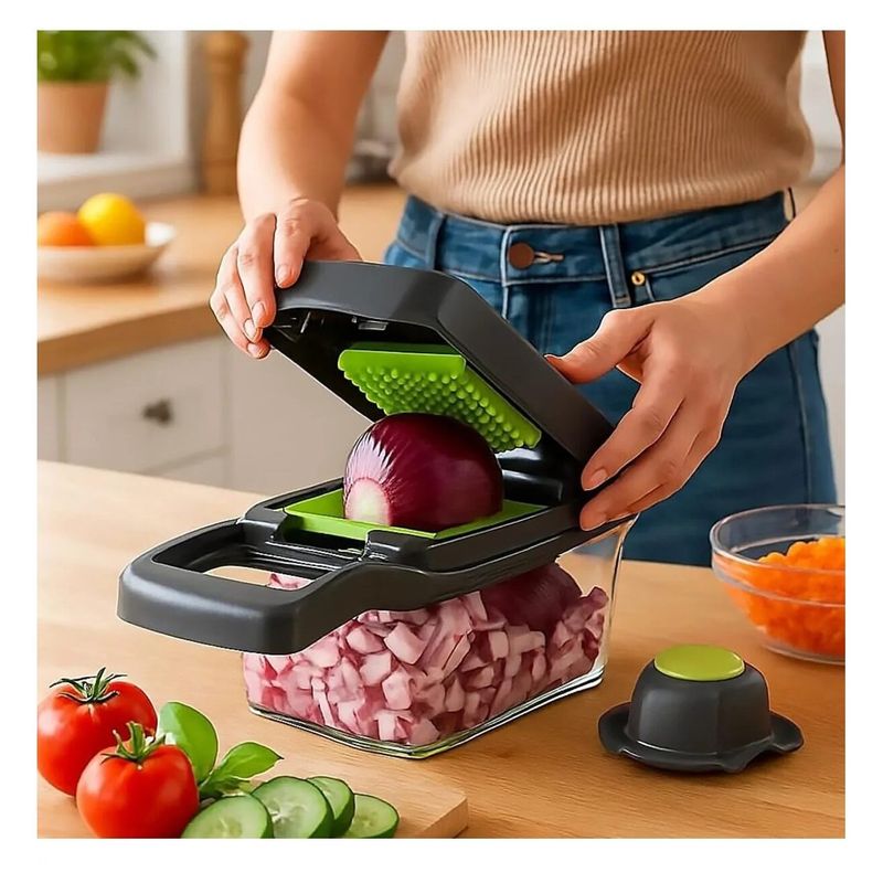 Casa si Gradina - Bucatarie si vesela - Ustensile bucatarie - Razatori si curatatoare - Razatoare Multifunctionala 16-in-1, din Otel Inoxidabil, cu Recipient Fara BPA si Strecuratoare - Infinity.ro