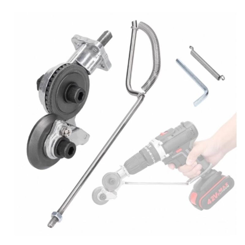 Casa si Gradina - Constructii - Scule electrice si accesorii - Seturi si accesorii pentru gaurit si insurubat - Adaptor cutter pentru taiat otel/aliaj/tabla, UniBox, cu role, argintiu, set 1 bucata - Infinity.ro