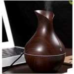 Electronice si Electrocasnice - Climatizare si sisteme de incalzire - Aparate filtrare aer - Umidificatoare - Umidificator Aromaterapie cu LED, Ultrasunete, 130 ml, Maro Inchis - Infinity.ro
