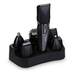 Ingrijire personala si Cosmetice - Aparate & accesorii ingrijire personala - Aparate de ras si tuns - Aparate de tuns - Masina de Tuns Kemei KM 640, Set 8 in 1, Acumulator, Negru - Infinity.ro