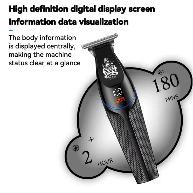 Ingrijire personala si Cosmetice - Aparate & accesorii ingrijire personala - Aparate de ras si tuns - Aparate de tuns - Aparat de Tuns Profesional pentru Contur cu Afisaj LCD si Acumulator, Trimmer fara Fir - Infinity.ro