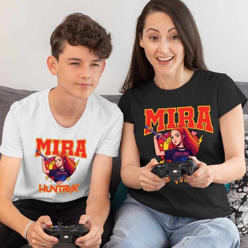 Fashion, accesorii si bijuterii - Femei - Imbracaminte femei - Tricouri si topuri femei - Tricou Femei Huntrix Mira Avoline Kpop, alb, marime 2XL - Infinity.ro