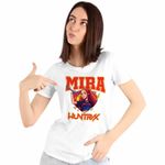 Fashion, accesorii si bijuterii - Femei - Imbracaminte femei - Tricouri si topuri femei - Tricou Femei Huntrix Mira Avoline Kpop, alb, marime 2XL - Infinity.ro