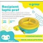 Jucarii, Copii si Bebe - Hrana si alaptare - Biberoane, suzete si accesorii hranire - Articole hranire bebelusi - Recipient lapte praf cu 3 compartimente ,250ml, U-Grow - Infinity.ro