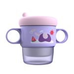 Jucarii, Copii si Bebe - Hrana si alaptare - Biberoane, suzete si accesorii hranire - Cani, pahare si accesorii bebe - Cana termos cu manere si capac, mov, 250 ml, U-Grow - Infinity.ro