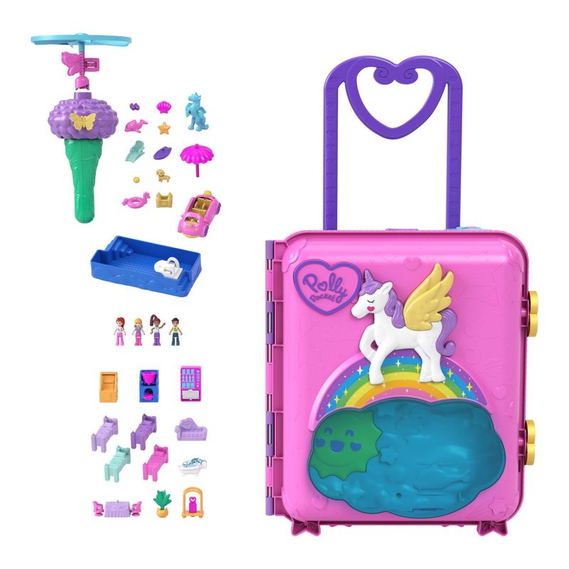 Jucarii, Copii si Bebe - Jucarii si jocuri - Papusi si accesorii - Papusi - Polly Pocket valiza Unicorn - Infinity.ro
