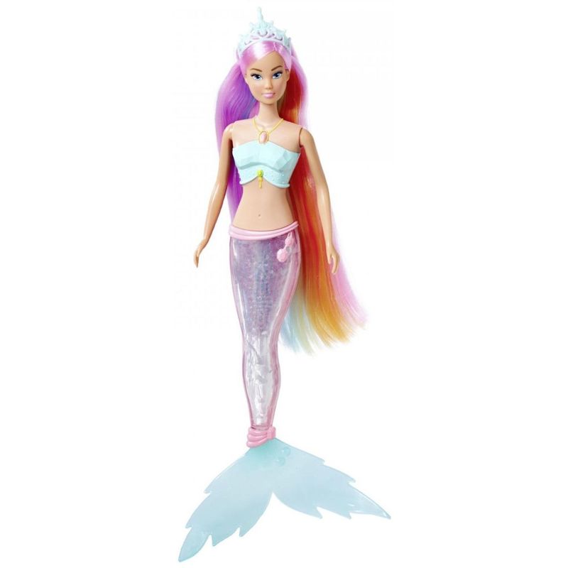 Jucarii, Copii si Bebe - Jucarii si jocuri - Papusi si accesorii - Papusi - Steffi Love papusa Steffi sirena magica curcubeu cu coada luminoasa 39 cm - Infinity.ro