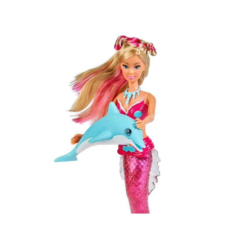 Jucarii, Copii si Bebe - Jucarii si jocuri - Papusi si accesorii - Papusi - Steffi Love sirena cu coada flexibila si delfin 29 cm - Infinity.ro