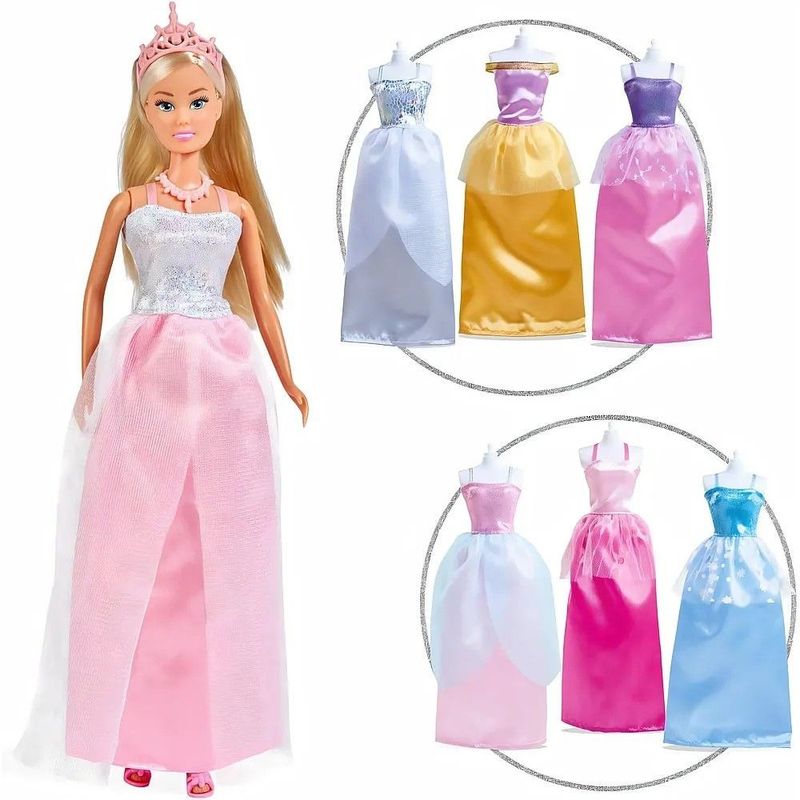 Jucarii, Copii si Bebe - Jucarii si jocuri - Papusi si accesorii - Papusi - Steffi Love set garderoba cu 7 rochii si accesorii - Infinity.ro