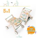 Jucarii, Copii si Bebe - Carucioare si articole de transport - Premergatoare - Antepremergator model BBQ din lemn 5 in 1 MamaToyz cu masuta de activitati - Infinity.ro