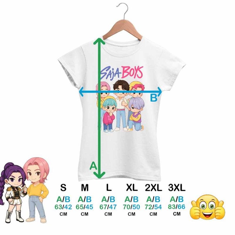 Fashion, accesorii si bijuterii - Femei - Imbracaminte femei - Tricouri si topuri femei - Tricou Femei Huntrix Saja Boys Kpop Demon Hunters, alb, marime L - Infinity.ro
