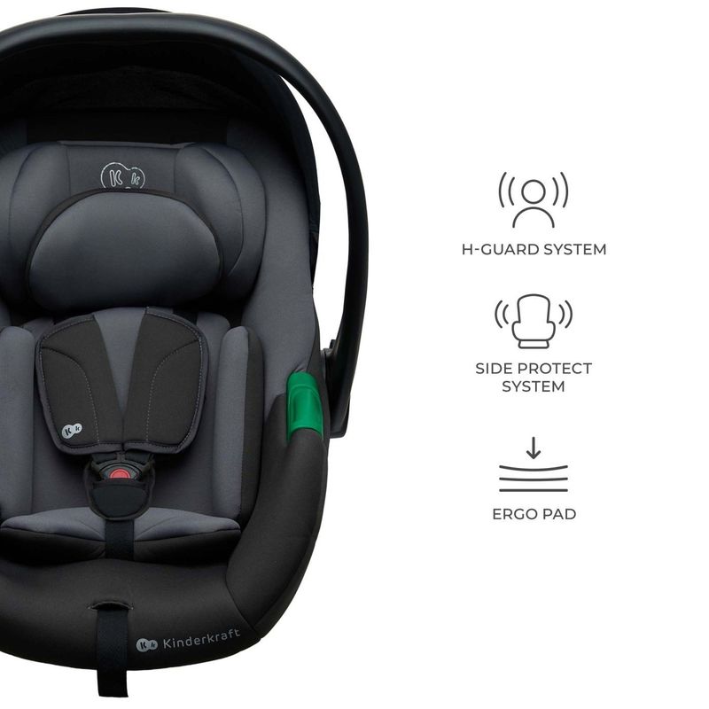 Jucarii, Copii si Bebe - Carucioare si articole de transport - Scaune auto copii - Scoica auto i-Size, 40-87 cm, Kinderkraft Mink Pro 2, Grey - Infinity.ro