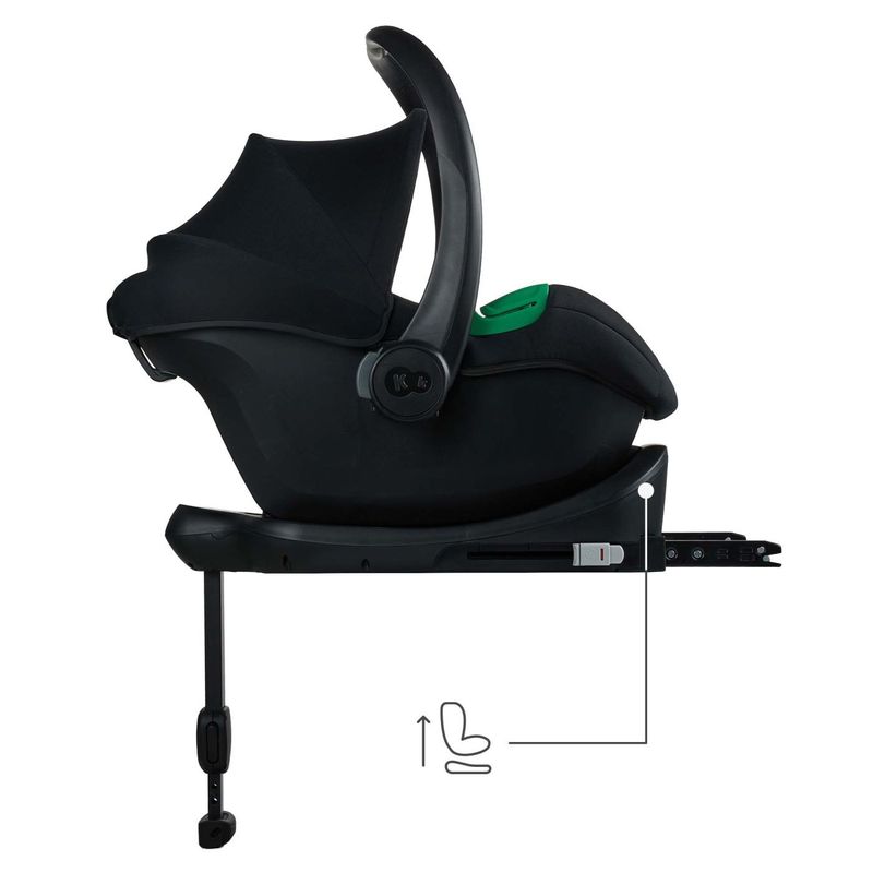 Jucarii, Copii si Bebe - Carucioare si articole de transport - Scaune auto copii - Scoica auto Kinderkraft Mink Pro 2 i-Size 40-75 cm + baza, Zestaw, Black - Infinity.ro