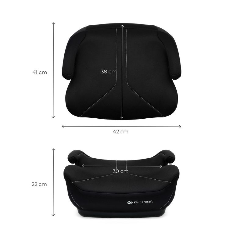 Jucarii, Copii si Bebe - Carucioare si articole de transport - Scaune auto copii - Inaltator auto Kinderkraft Boost 2, i-Size 125-150 cm, Black - Infinity.ro