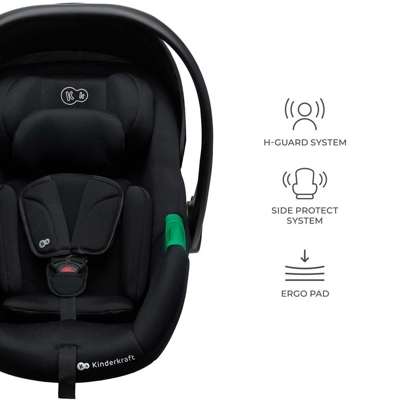 Jucarii, Copii si Bebe - Carucioare si articole de transport - Scaune auto copii - Scoica auto i-Size, 40-87 cm, Kinderkraft Mink Pro 2, Black - Infinity.ro