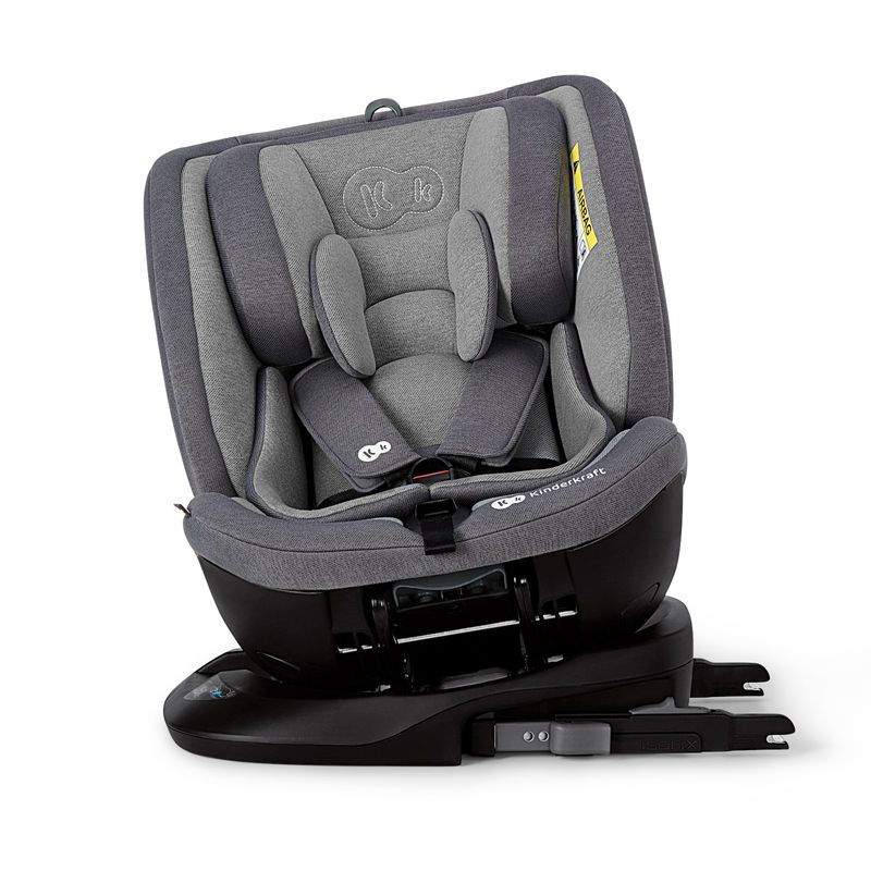 Jucarii, Copii si Bebe - Carucioare si articole de transport - Scaune auto copii - Scaun auto Kinderkraft Xpedition rotativ, 0-36 kg, cu Isofix, Grey - Infinity.ro